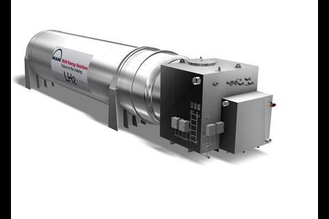 Rendering of MAN Cryo’s Hydrogen Fuel Gas System concept (credit: MAN ES)